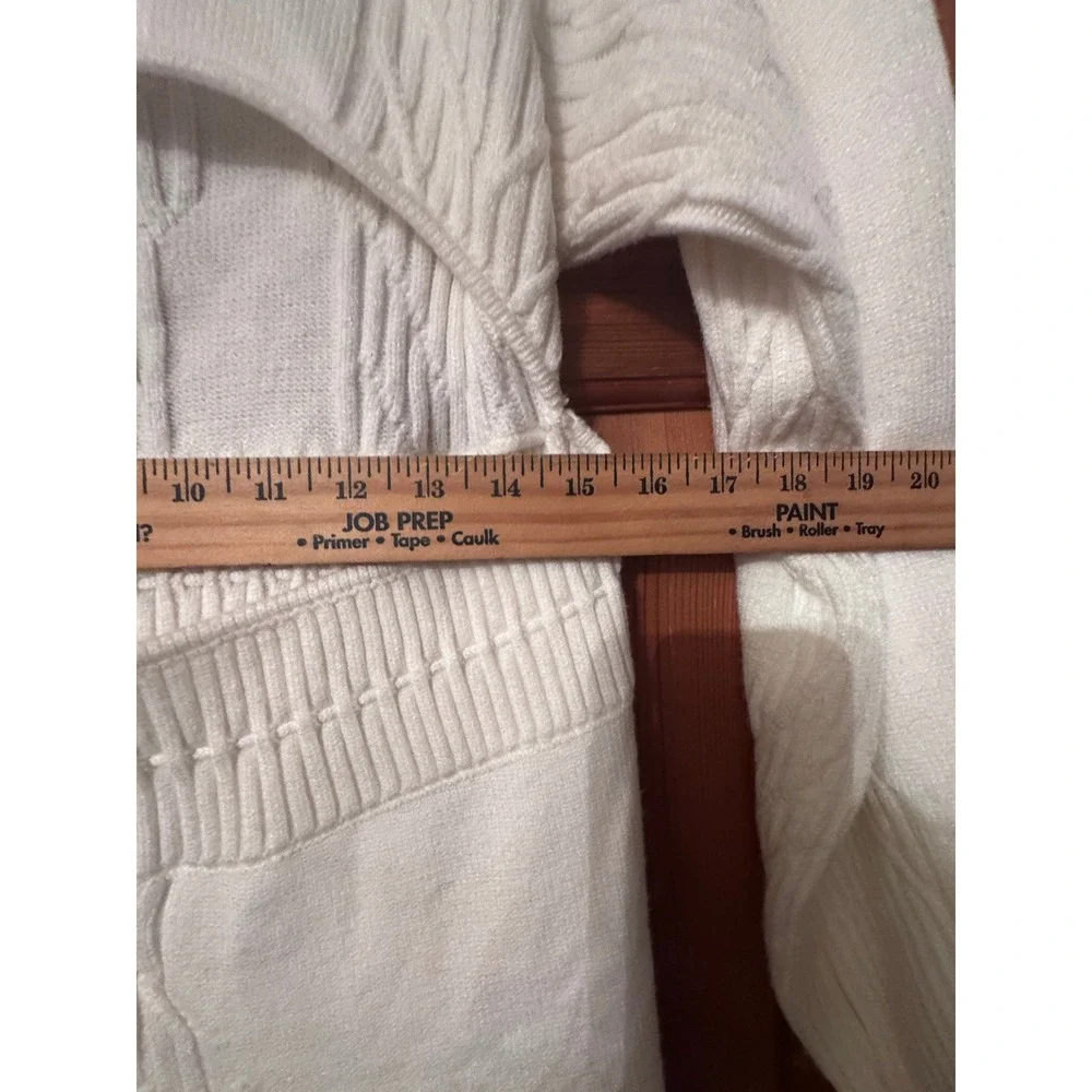Free People Emmaline Knit‎ Sweater Mini Dress L  Cable Knit Cutout Back Coquette